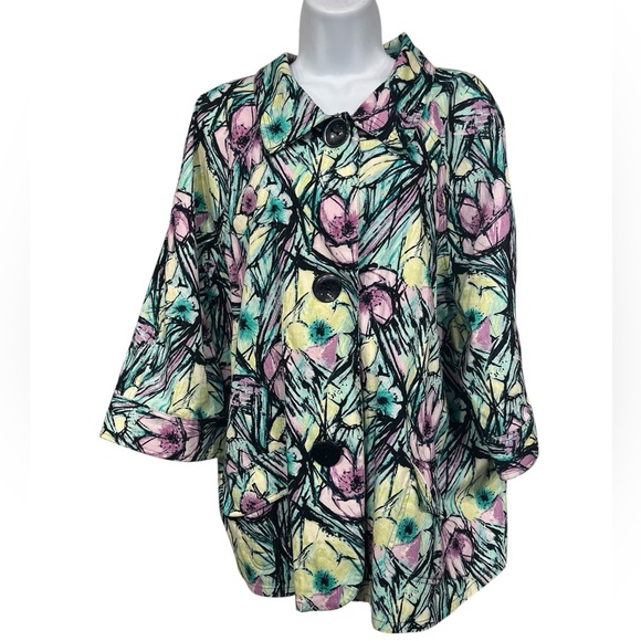 CJ Banks Jackets & Blazers - CJ Banks floral jacket size 3X